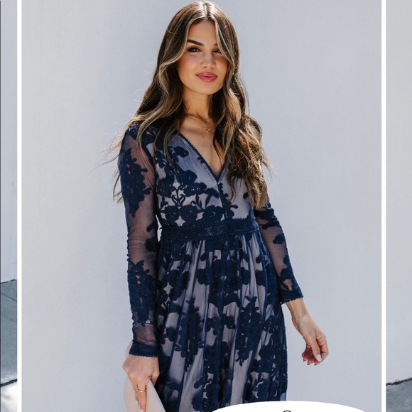 VICI - lavish life long sleeve lace maxi dress - Picture 2 of 3